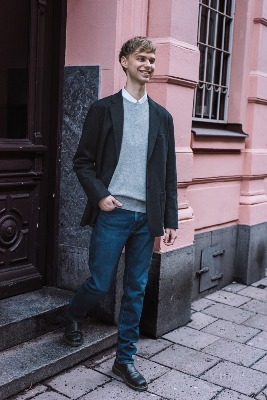 Check styling ideas for「Extra Fine Merino Knitted Long-Sleeve