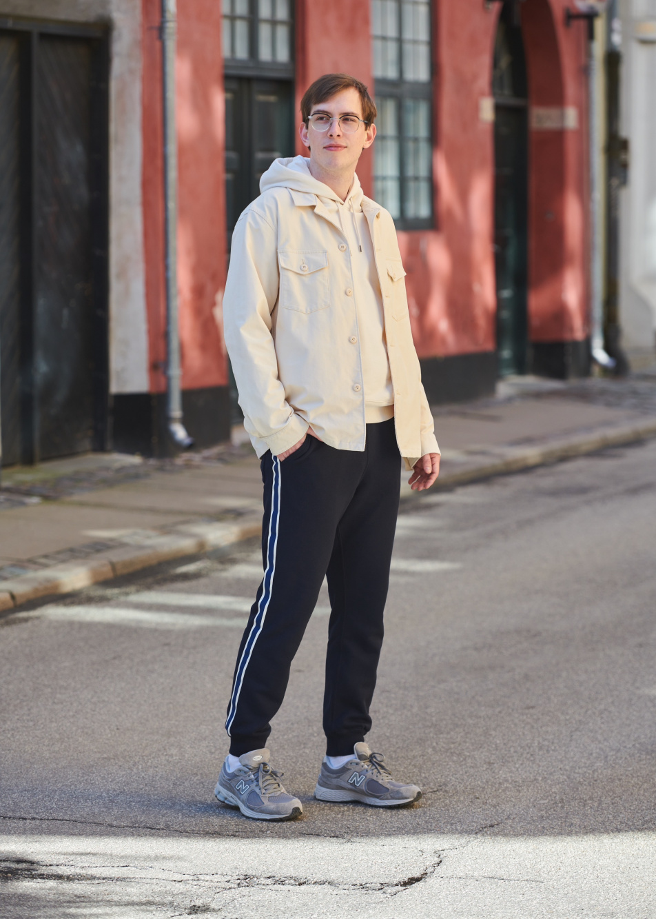 Check styling ideas for「Jersey Over Shirt Jacket、Supima® Cotton Crew Neck  Short-Sleeve T-Shirt」