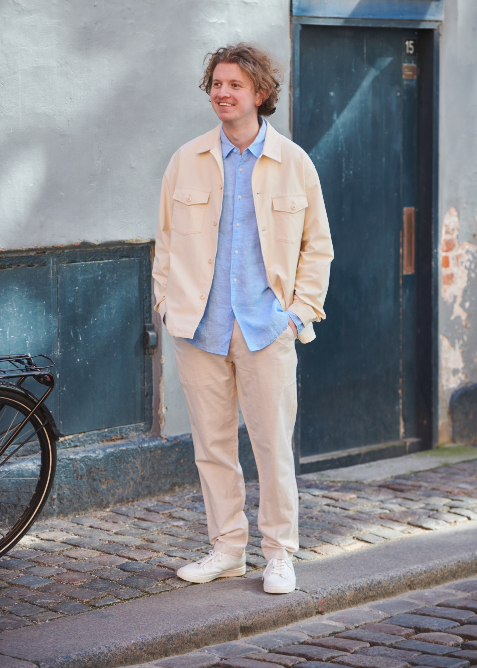 Check styling ideas for「Premium Linen Long-Sleeve Shirt、Linen