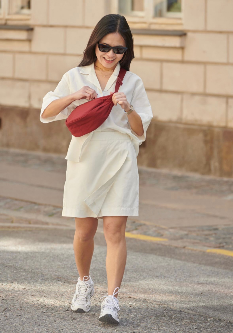 トップス OU Check styling ideas for「Linen Blend Open Collar Short-Sleeve