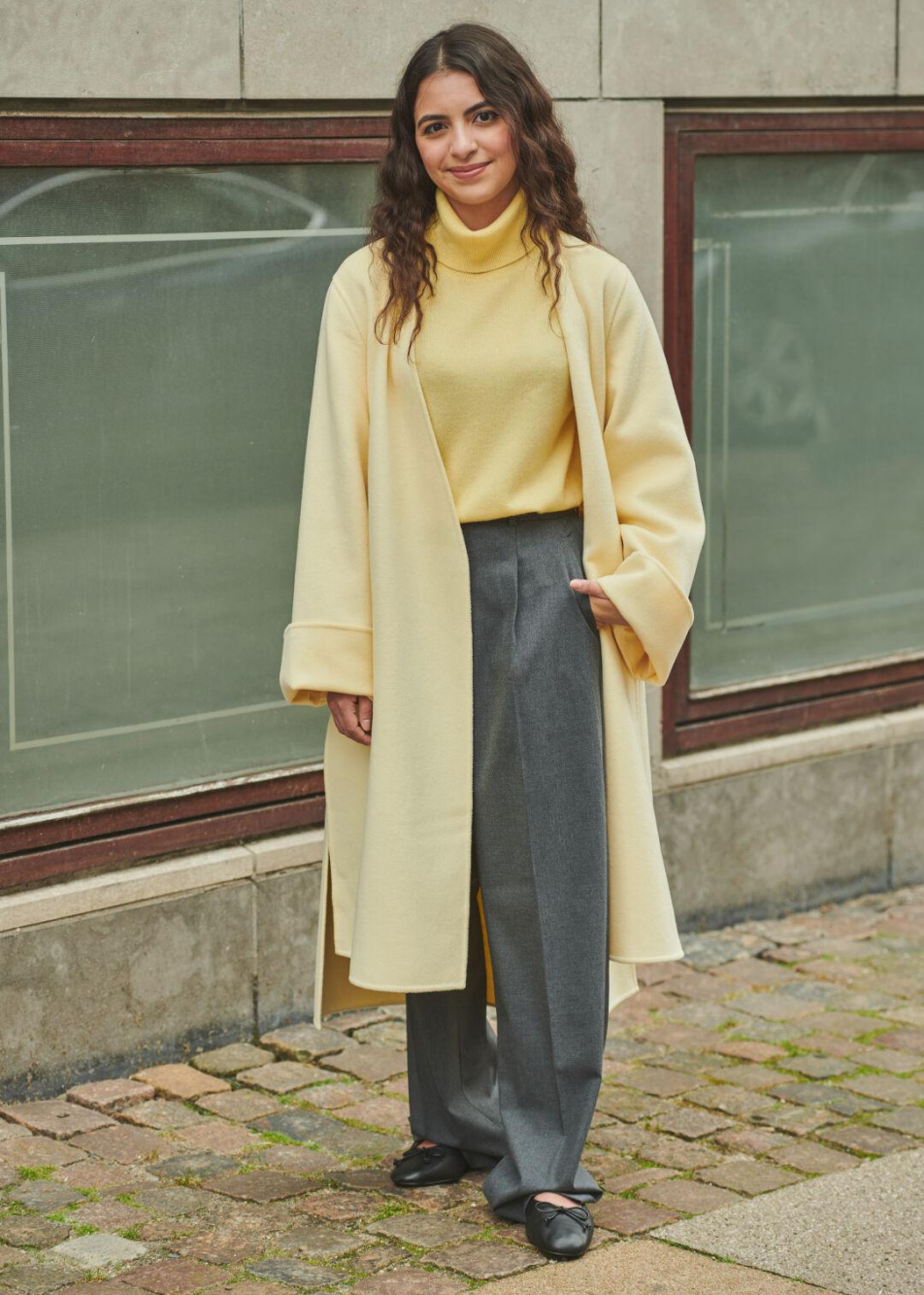 Check styling ideas for「Rayon Skipper Collar 3/4-Sleeve Blouse、Wide-Fit Pleated  Pants」