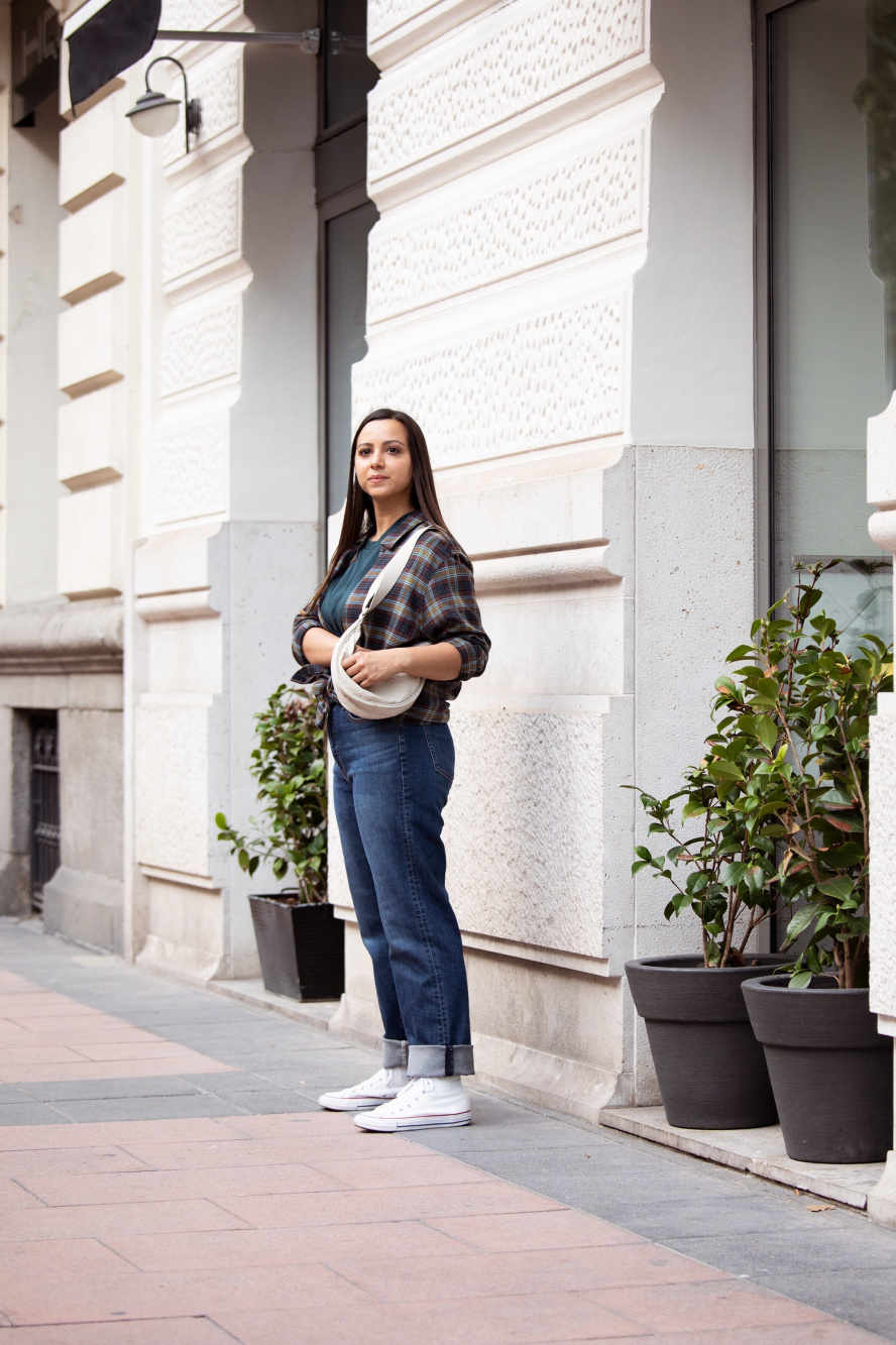 Hoodie with mom online jeans