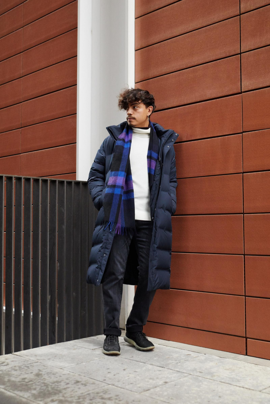 Check styling ideas for「Seamless Down Long Coat、Fleece Button Up  Long-Sleeve Pullover」