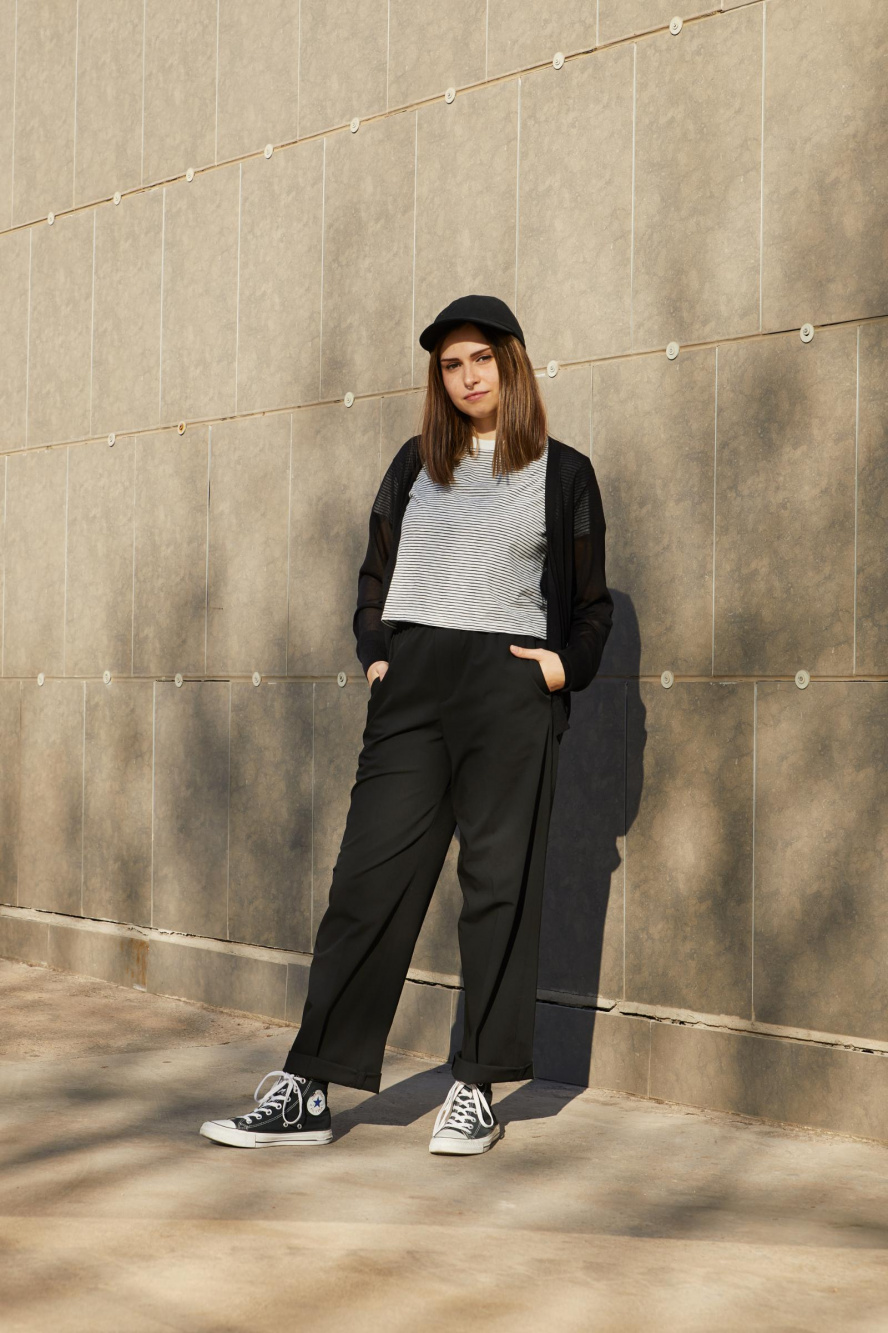 street style inspo  Black dress pants outfits, Black trousers