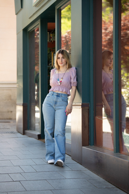 uniqlo purple blouse
