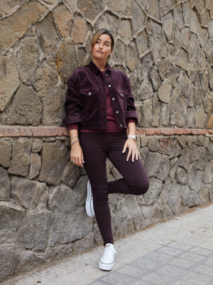 Stone cropped cord jacket store