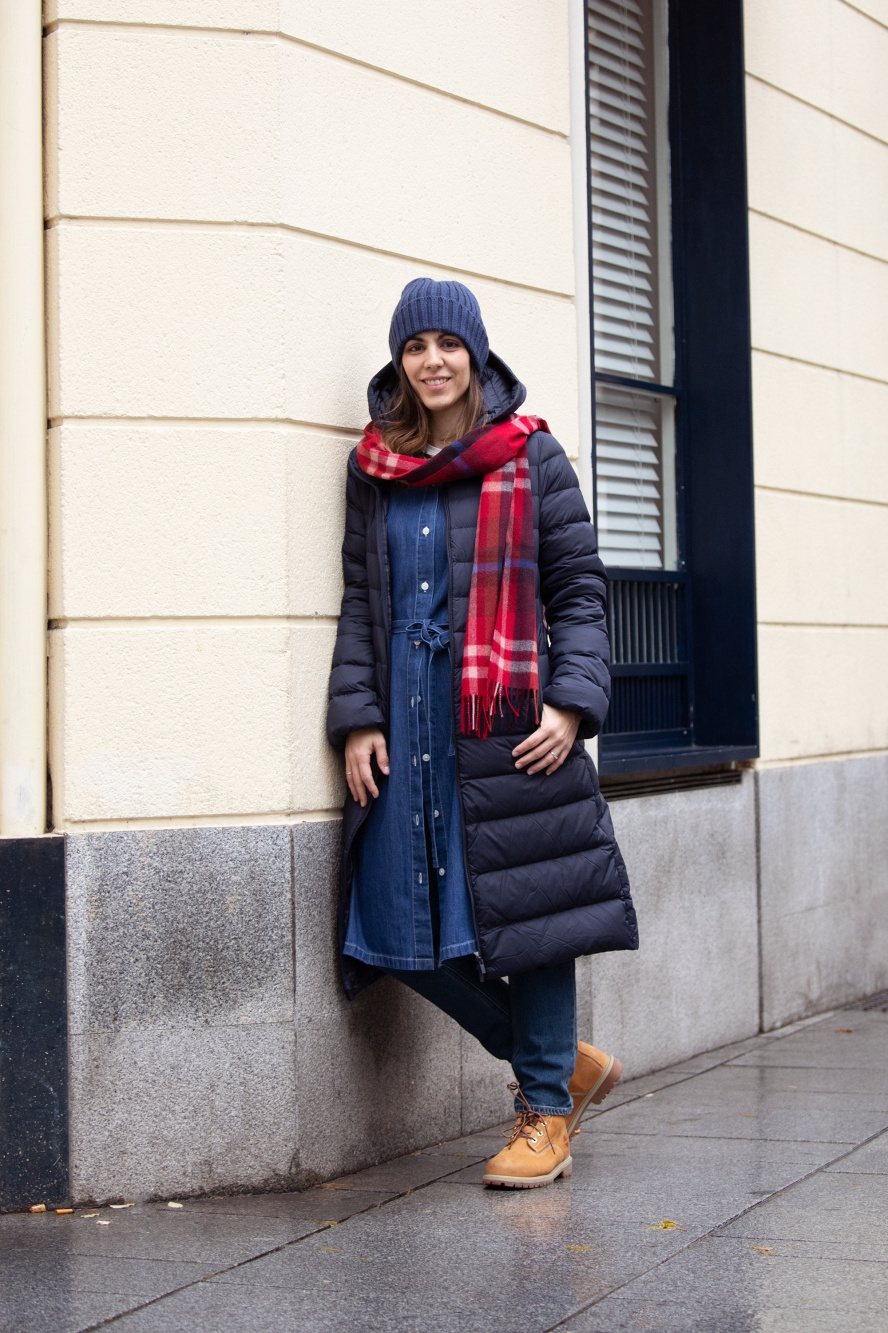 Check styling ideas for「BLOCKTECH Parka、Flannel Checked Long