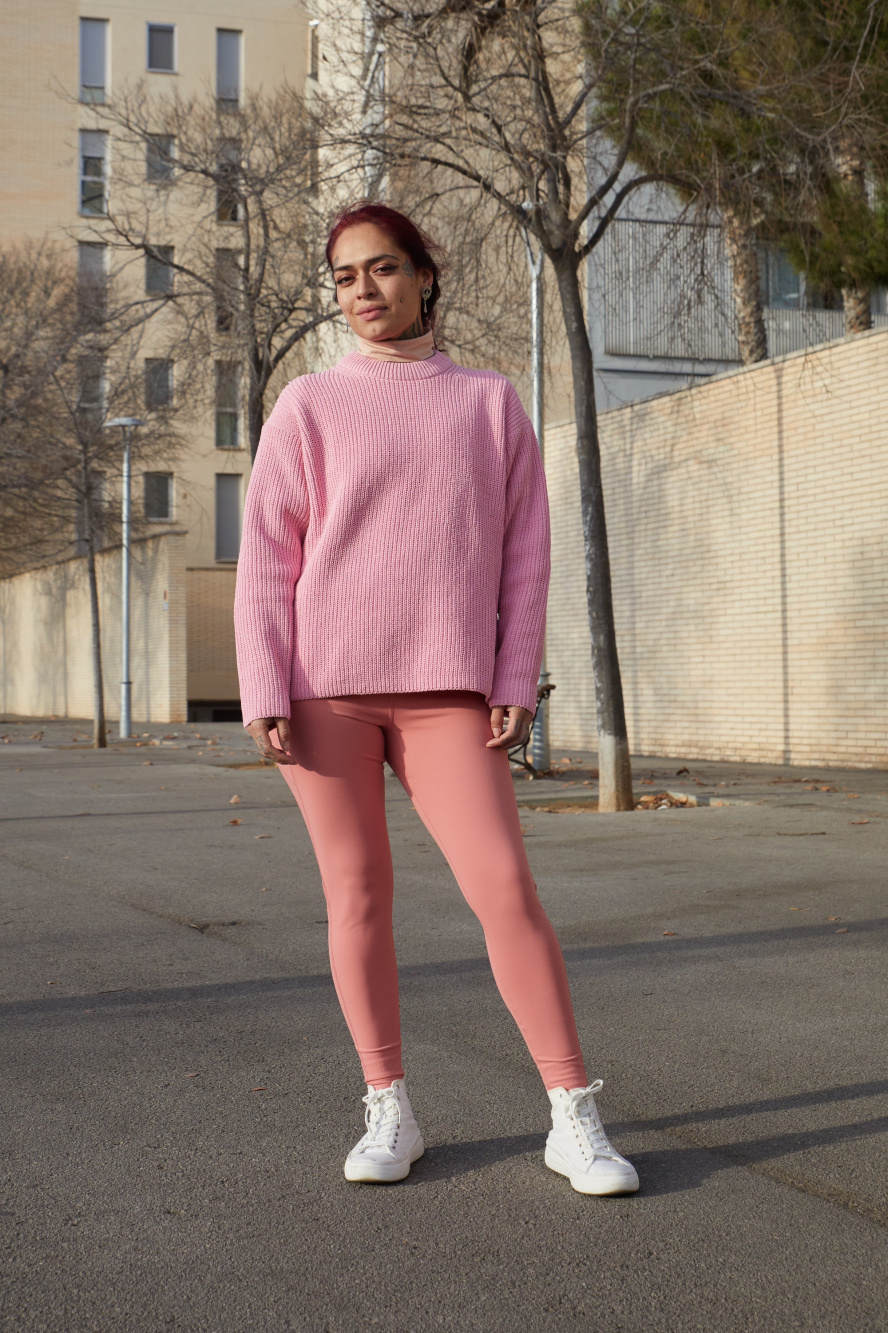 Easy To Style Ribbed Sweater Top in Pink