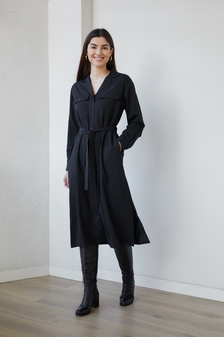 Check styling ideas for「UV Protection Long-Sleeve Shirt Dress