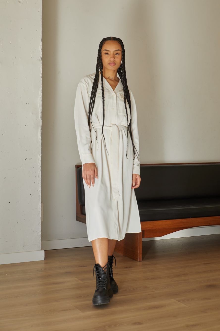 Check styling ideas for「UV Protection LongSleeve Shirt Dress」 UNIQLO US
