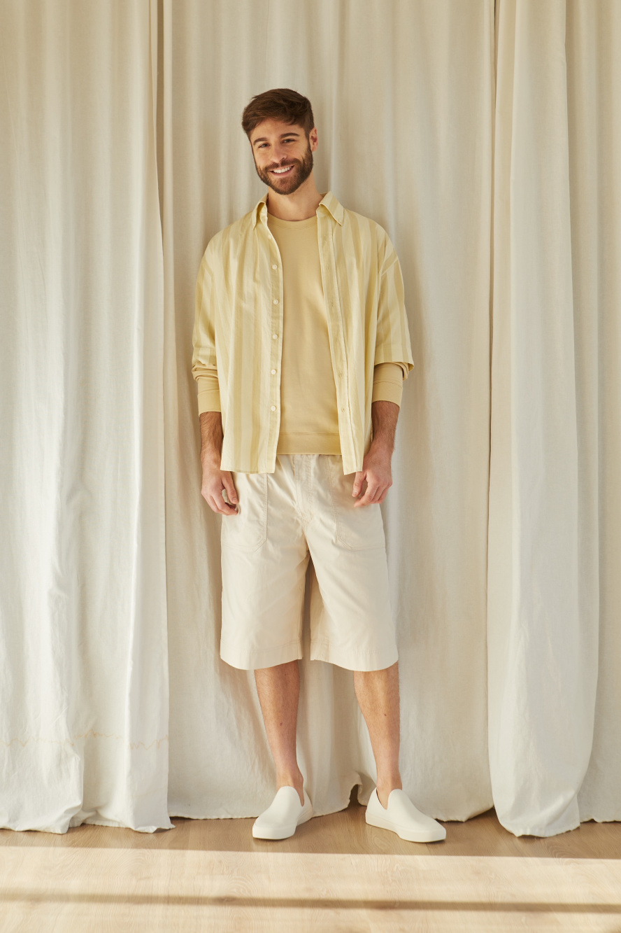 MEN'S UNIQLO U WIDE FIT PLEATED CHINO SHORTS