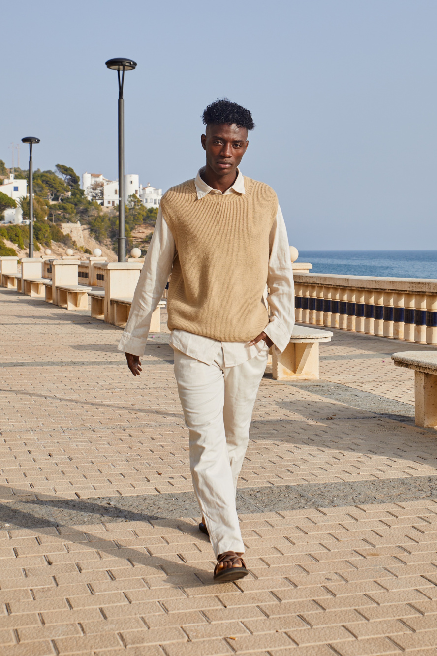 Check styling ideas for「Linen Blend Jumpsuit、Premium Linen Long-Sleeve  Shirt」