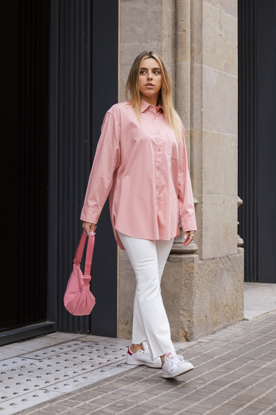 ZARA pink shirt, PINK outfit ideas