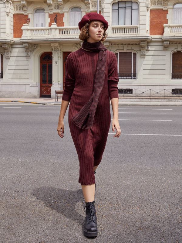 WOMEN'S INES DE LA FRESSANGE 3D KNIT WIDE RIBBED CREW NECK