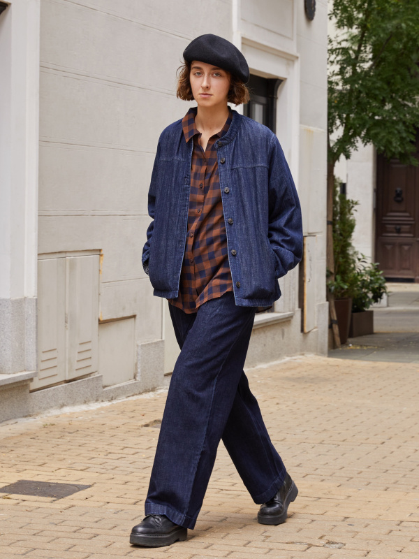 WOMEN'S INES DE LA FRESSANGE DENIM PLEATED WIDE PANTS | UNIQLO CA