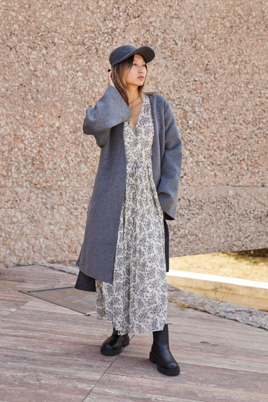 Check styling ideas for「Pile-Lined Fleece Tailored Coat」