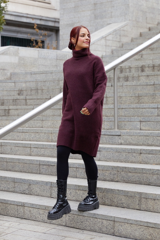 Souffl Yarn Turtleneck Long Sleeved Dress(Women's) outfit ideas| UNIQLO IT