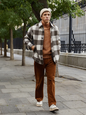 ジャケット・アウター 80s old UNIQLO check wool jacket Vintage 90s Uniqlo Sherpa Jacket Button Up - Etsy