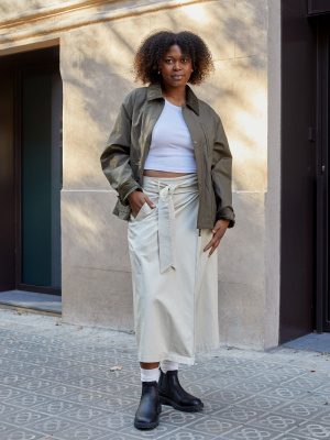 Belted Flared Skirt | UNIQLO US