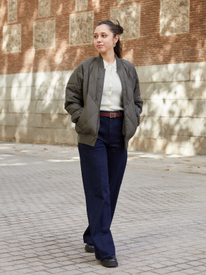 Merino Ribbed Polo Cardigan | UNIQLO US