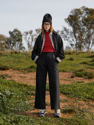 Brushed Jersey Oversized Blouson | UNIQLO US Brushed Jersey Oversized Blouson | UNIQLO US
