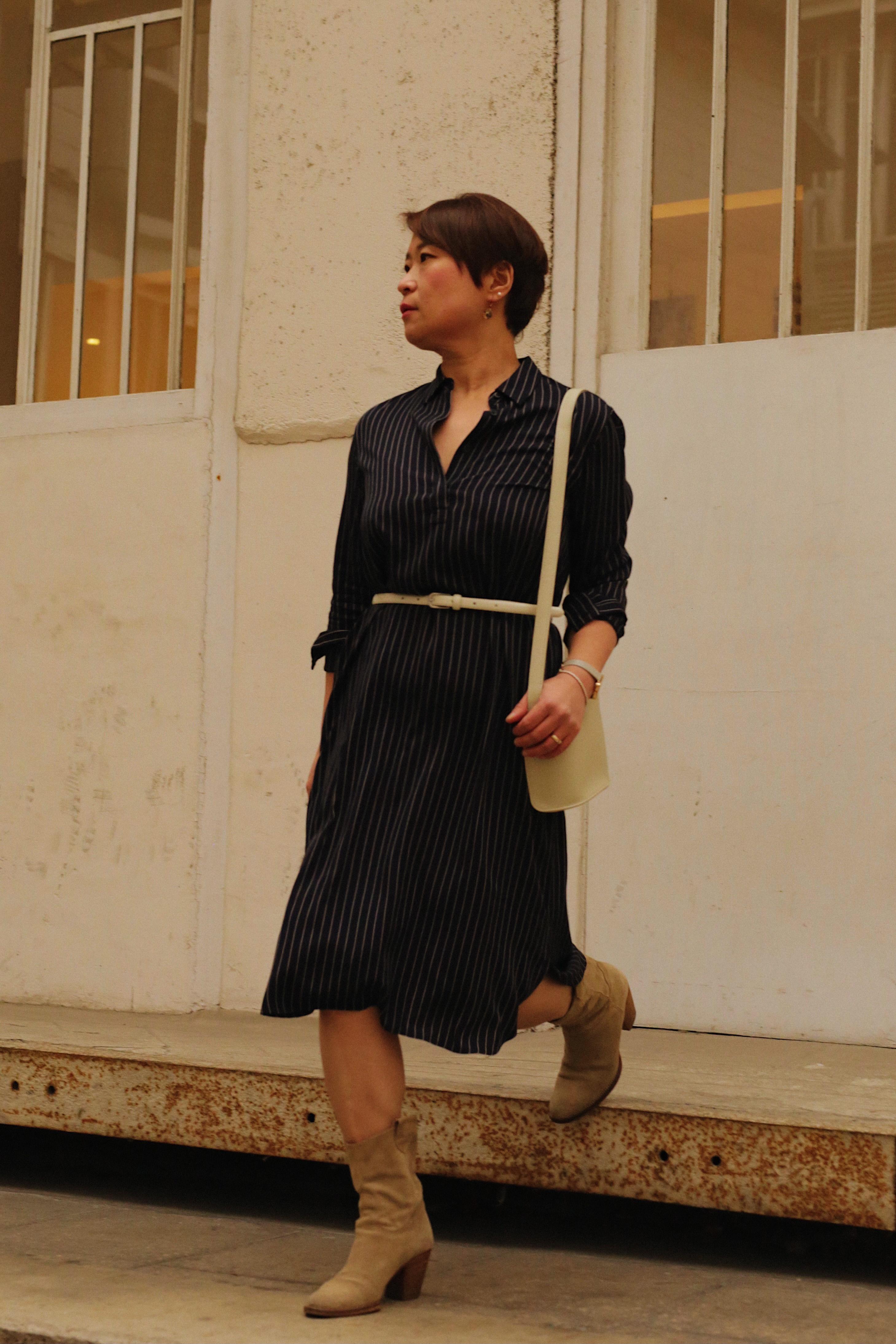 How To Style A Midi Shirtdress With Boots