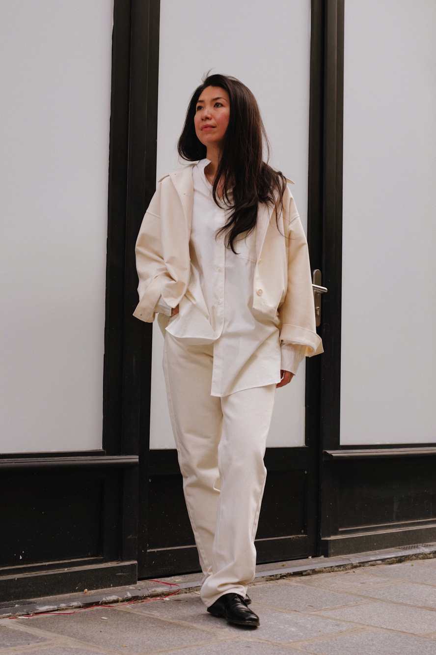 Check styling ideas for「Satin Pleated Skirt、Jersey Relaxed Jacket」