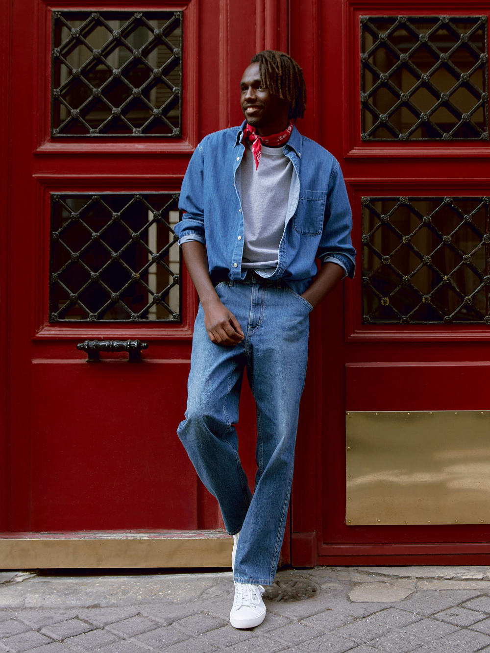 Oxford Shirt and Wide Leg Jeans