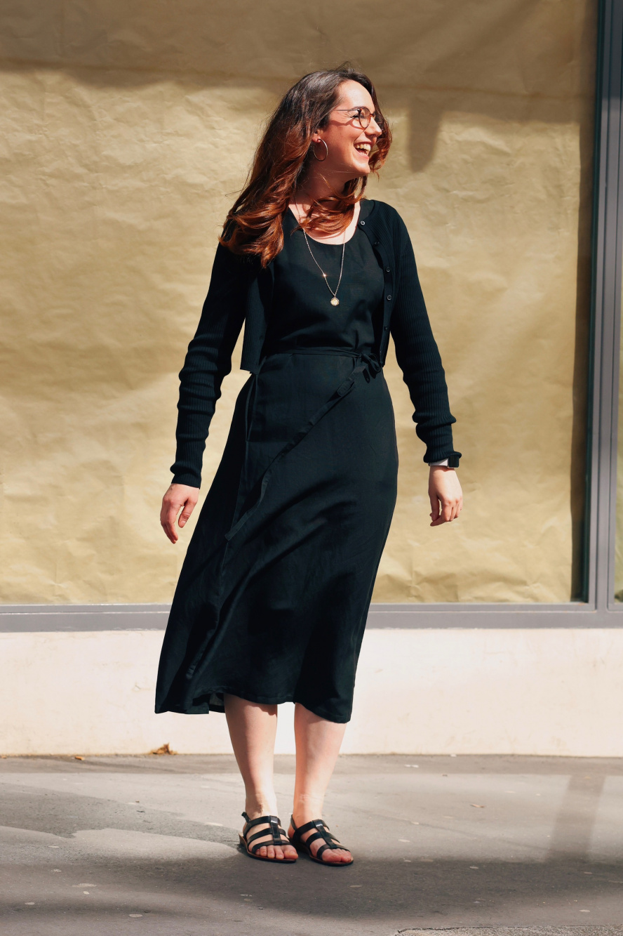 Check styling ideas for「Linen-Blend Sleeveless A-Line Long Dress