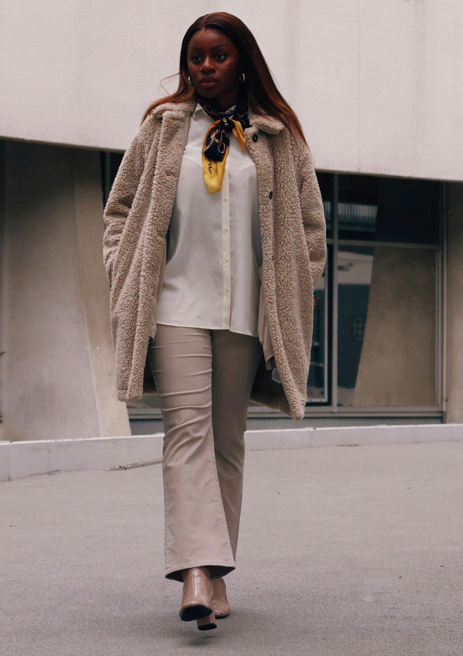 Check styling ideas for「Corduroy Slim Flared Pants」