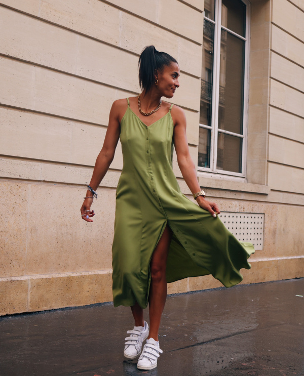 Button Down Camisole Flare Dress | UNIQLO US