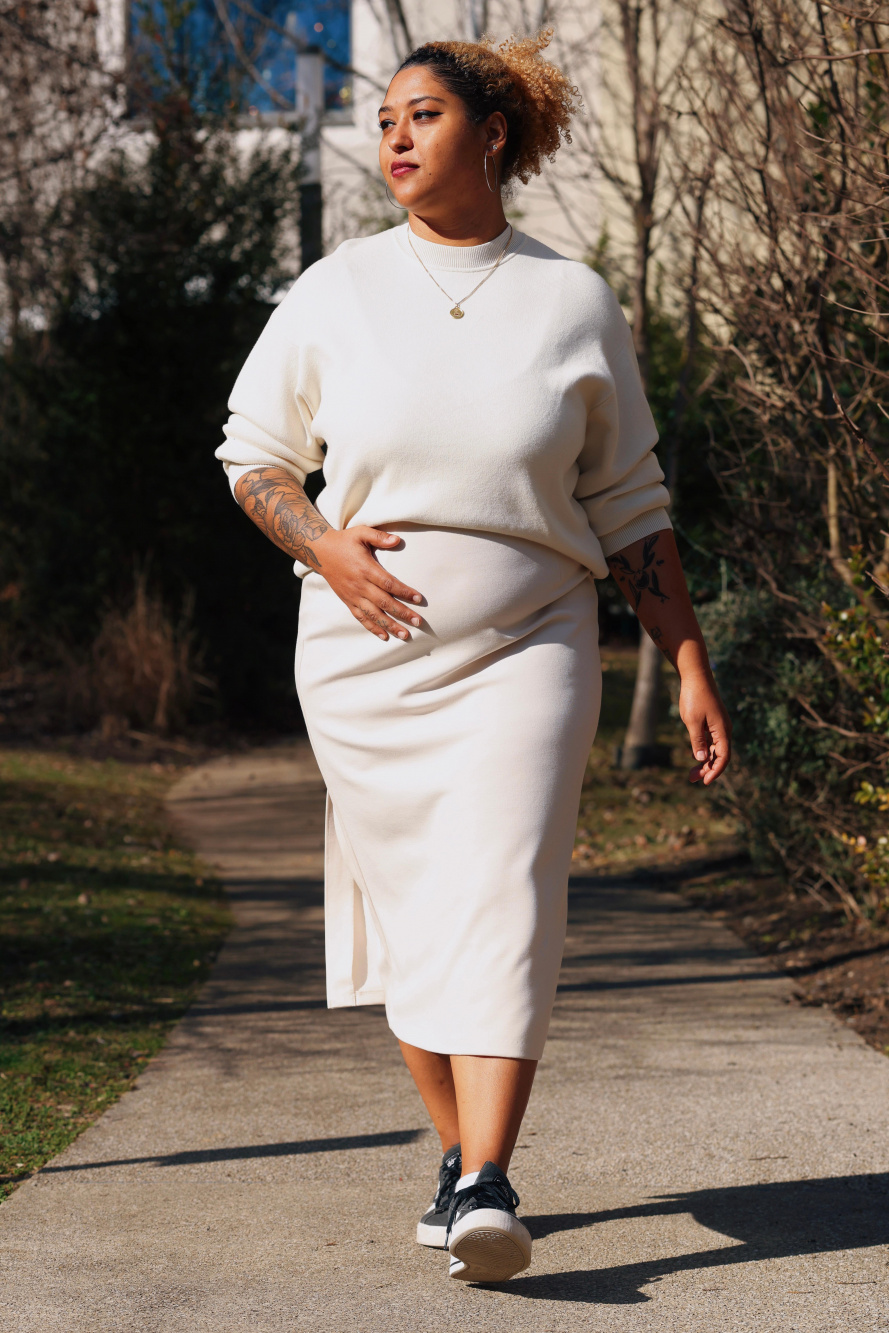 Plus size maxi shop skirt outfit ideas