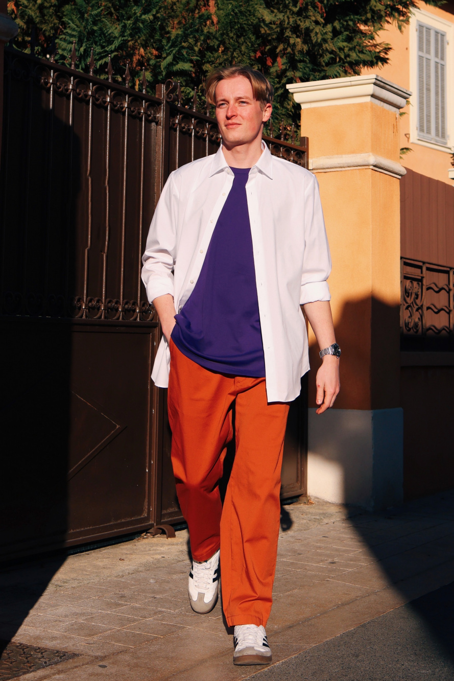 Cotton Orange Pants