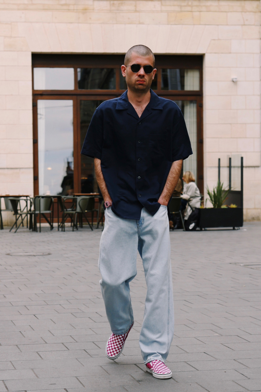 Check styling ideas for「U Oversized Work Short-Sleeve Shirt、U