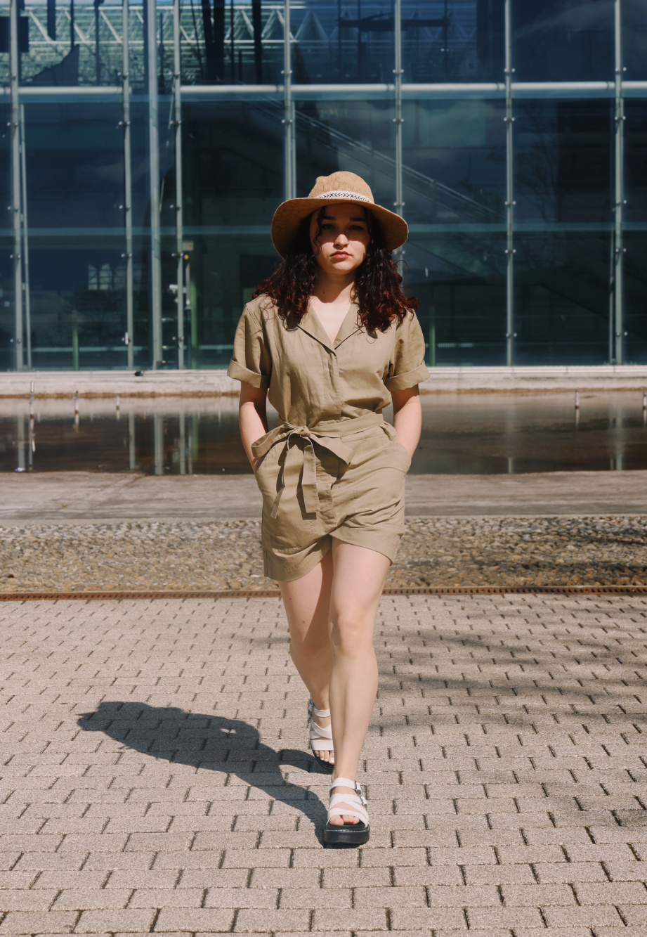 Linen Short Sleeve Romper