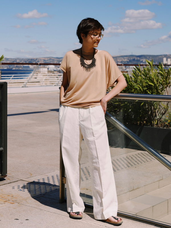 Wide-Leg Linen Pant