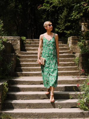 Button Down Camisole Flare Dress | UNIQLO US
