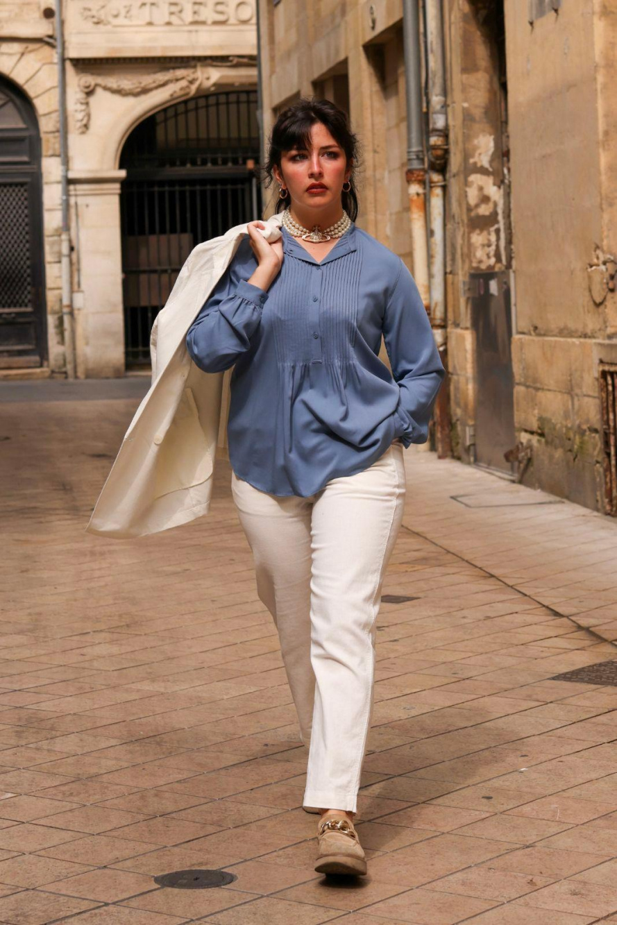 Check styling ideas for「Premium Linen Long-Sleeve Shirt、Mini Short-Sleeve T- Shirt」