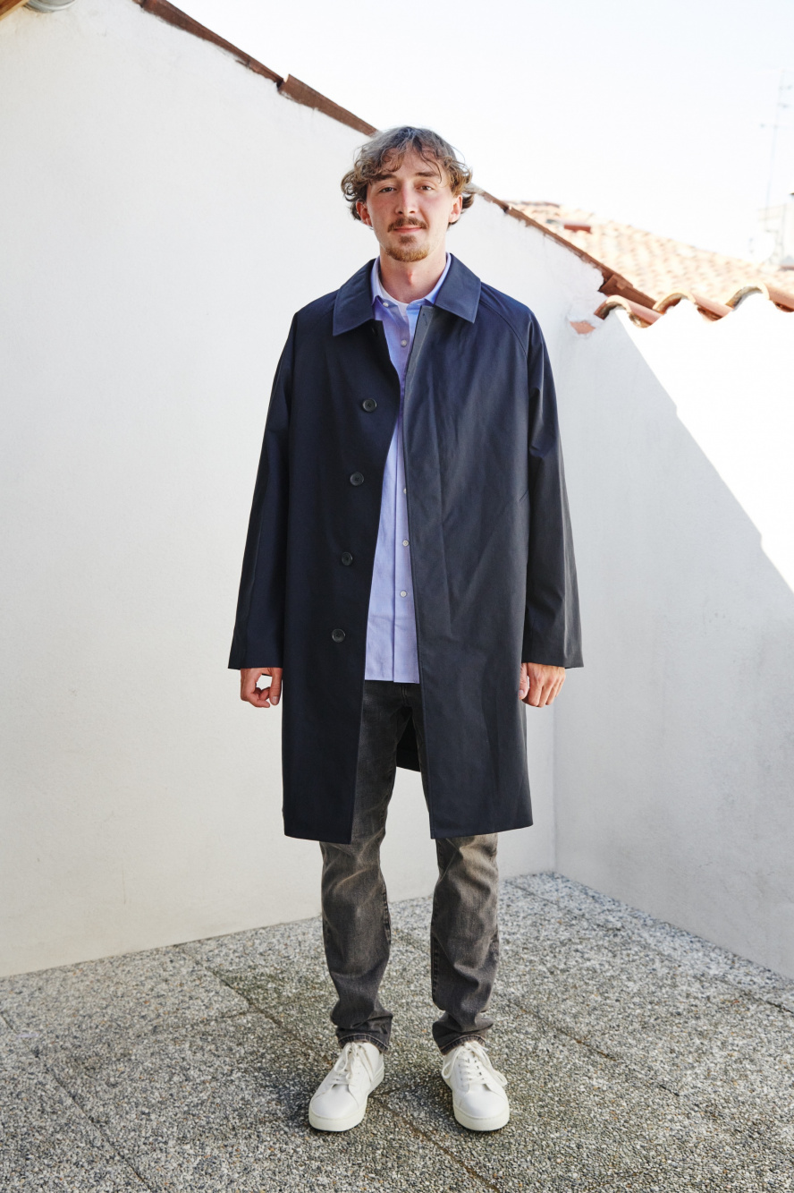 Check styling ideas for「Denim Utility Long-Sleeve Overshirt、Slim-Fit Jeans」