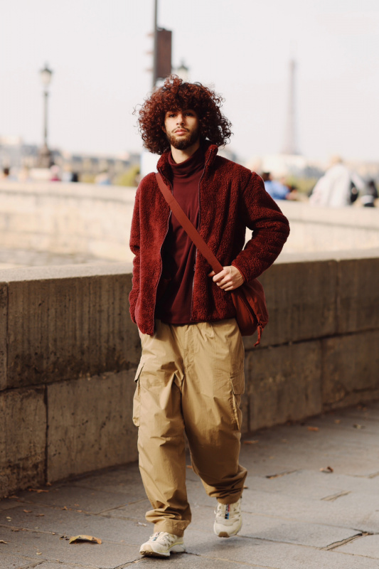 Check styling ideas for「Fluffy Yarn Fleece Full-Zip Jacket、Cargo Jogger  Pants」