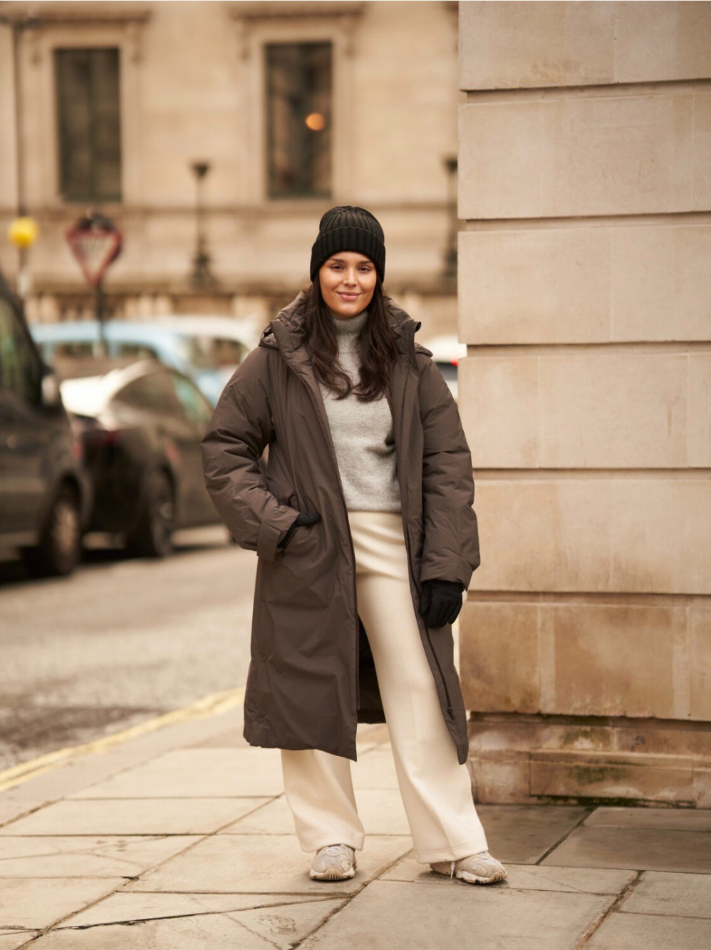 Check styling ideas for「Wool Blend Long Coat、HEATTECH Ultra Warm