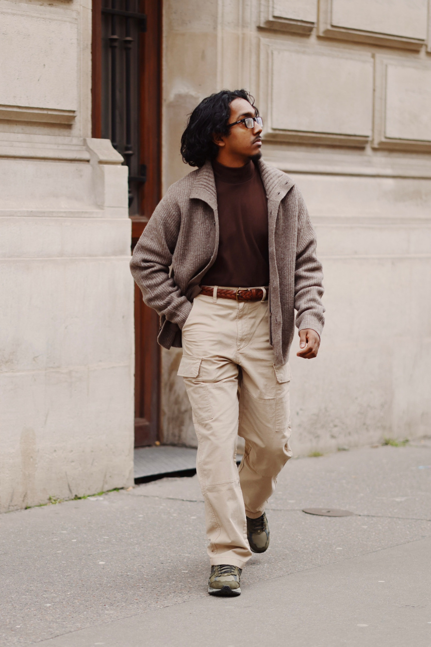 Check styling ideas for「Smooth Fleece Mock Neck Long-Sleeve  T-Shirt、HEATTECH Warm-Lined Pants」