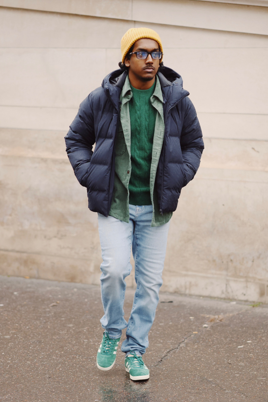 Green parka hotsell jacket outfit