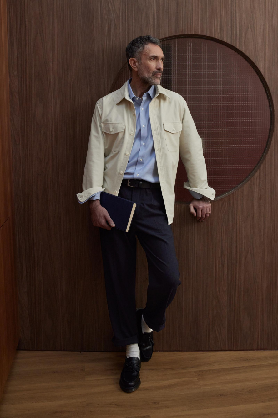 Check styling ideas for「Brushed Twill Overshirt」