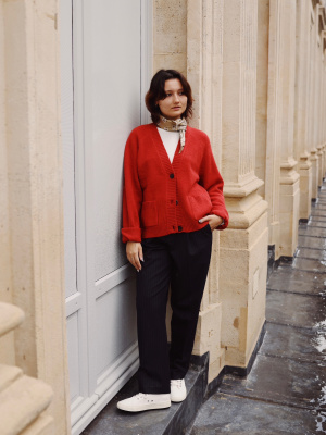 Souffle Yarn Short Cardigan | UNIQLO US