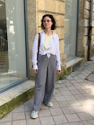 Uniqlo gingham pants sales