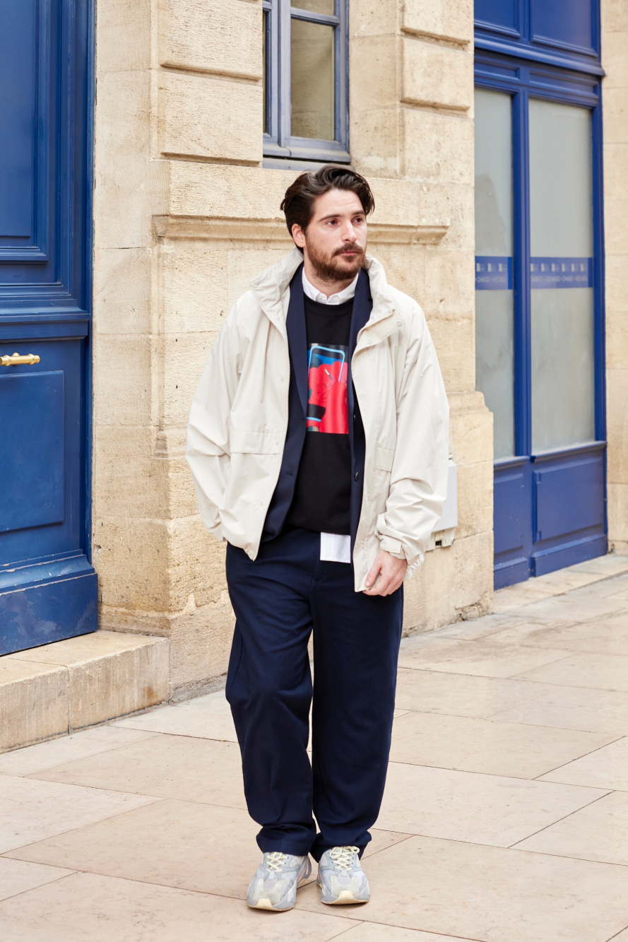 Check styling ideas for「Windproof Stand Collar Blouson