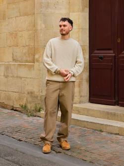 AIRism Cotton Oversized Mock Neck T-Shirt (Half Sleeve)
