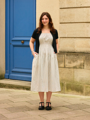 Linen Blend Camisole Dress | Striped | UNIQLO US