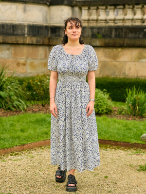 ワンピース Volume Sleeve Cotton Jersey Dress Volume Sleeve Dress | Printed | UNIQLO US